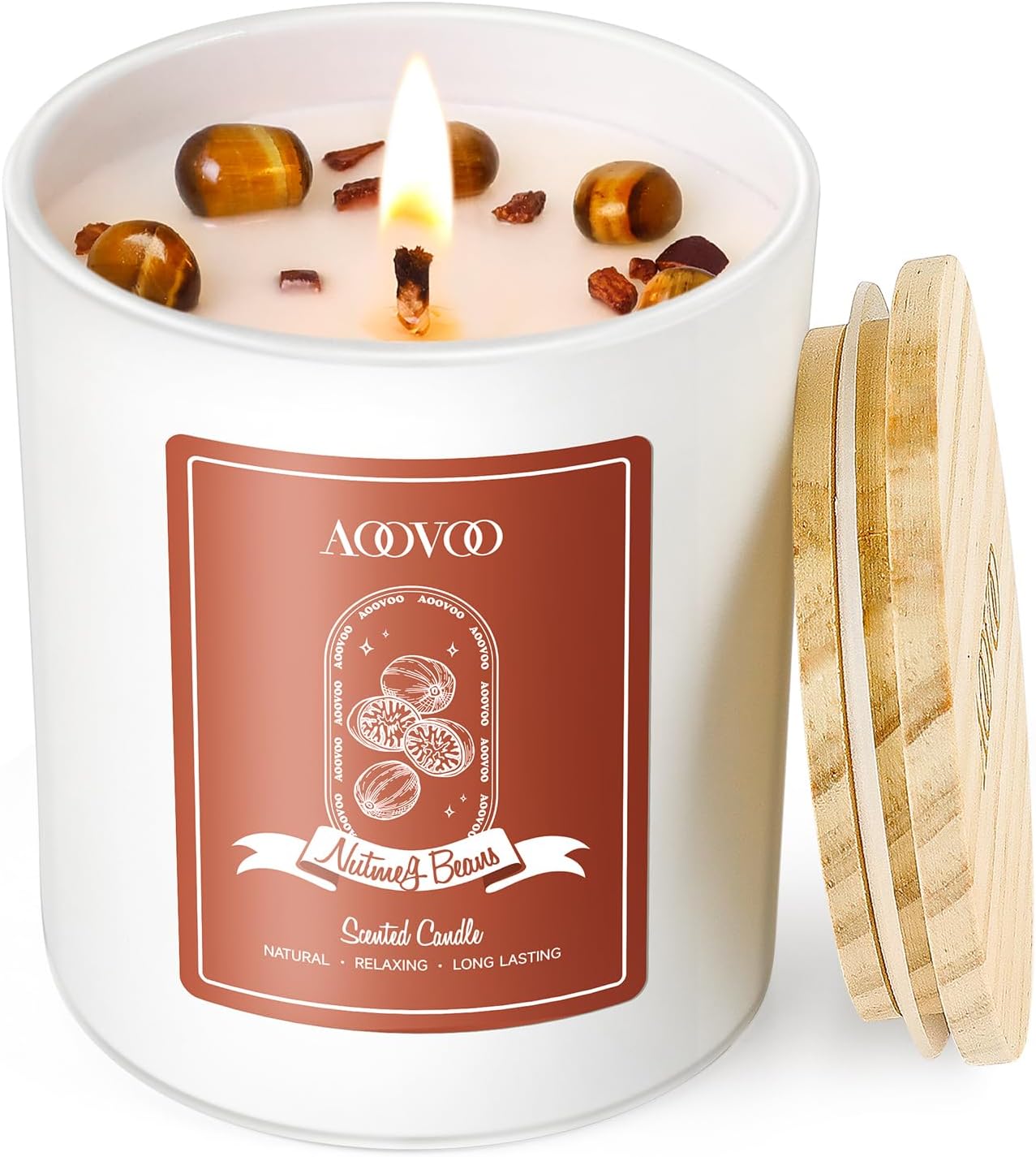 Soy Luxe Glass Scented Candle — Nutmeg Beans Scented Candles