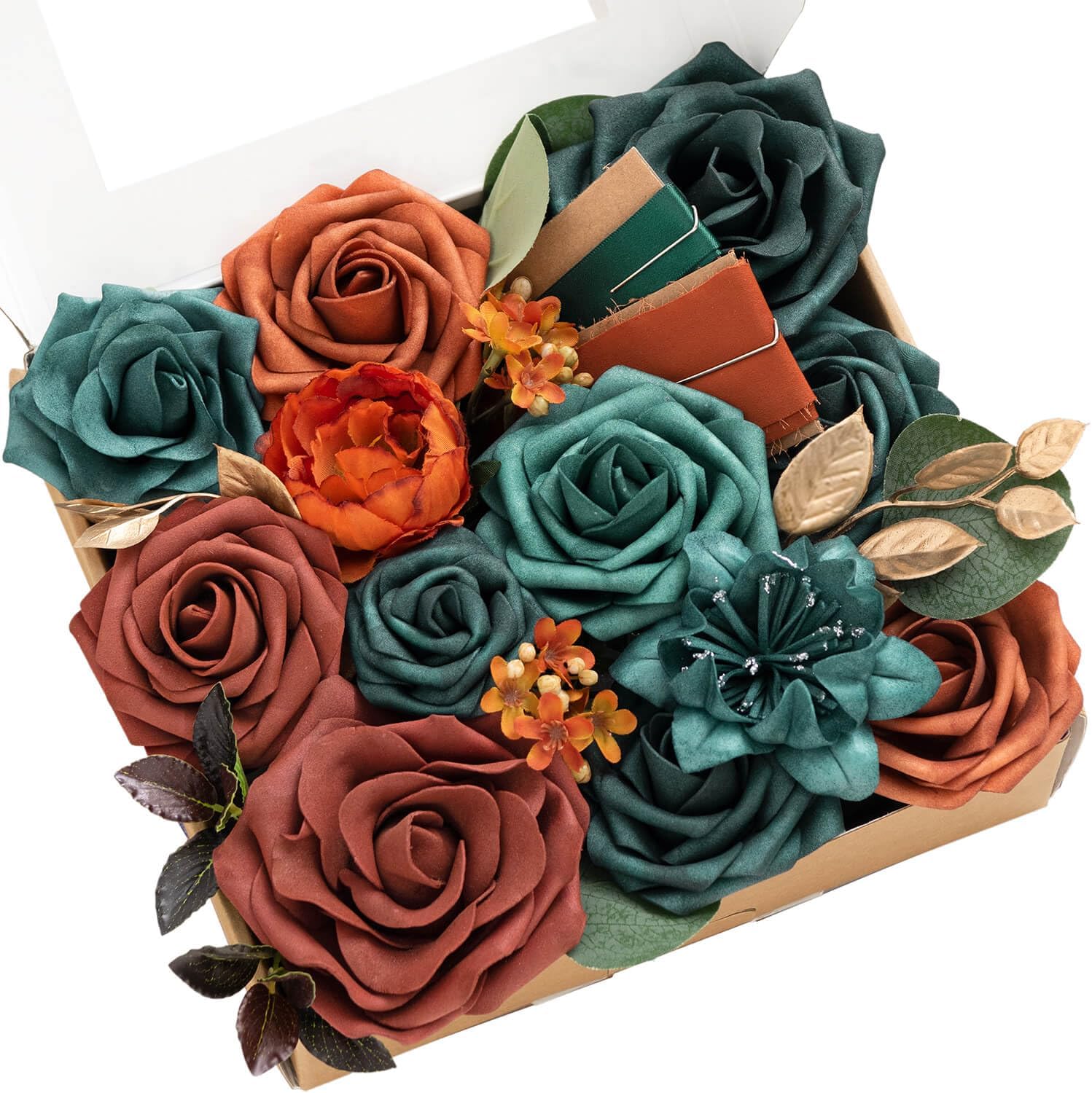 Beige Artificial Plant — Teal & Orange