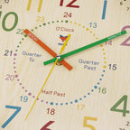 Battery Operated Yellow Wall Clock — 12" - View 6