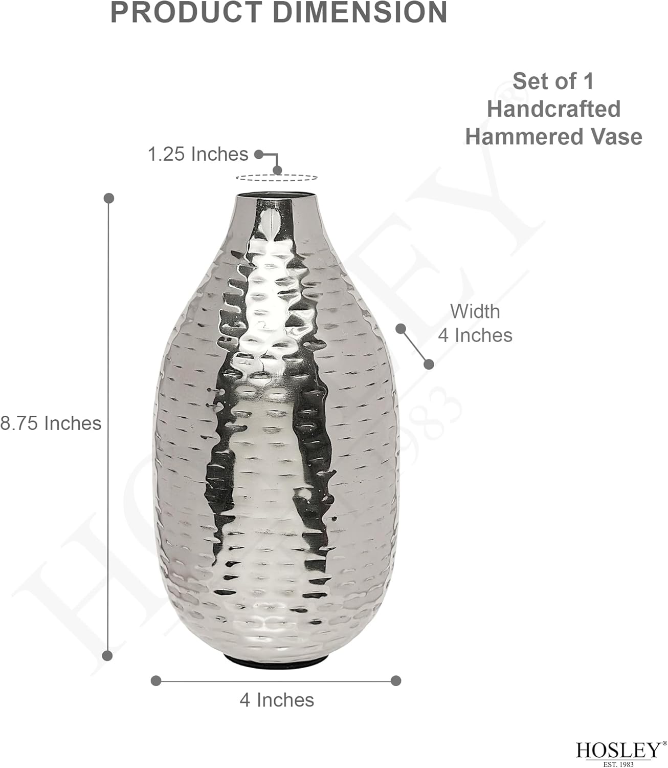 Silver Vase — 8.75" - View 3