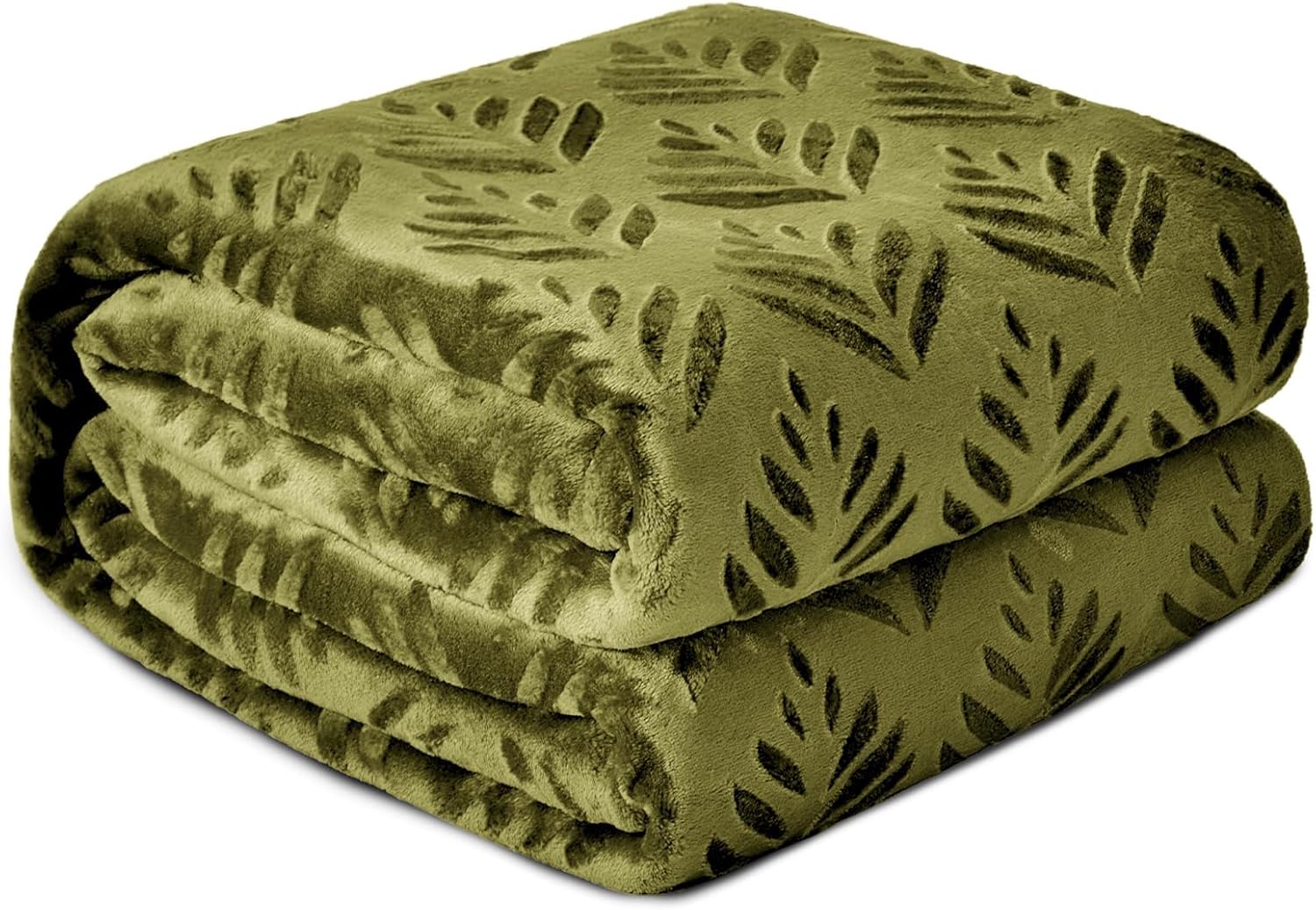 Black Throw Pillow — 50" — Olive Green