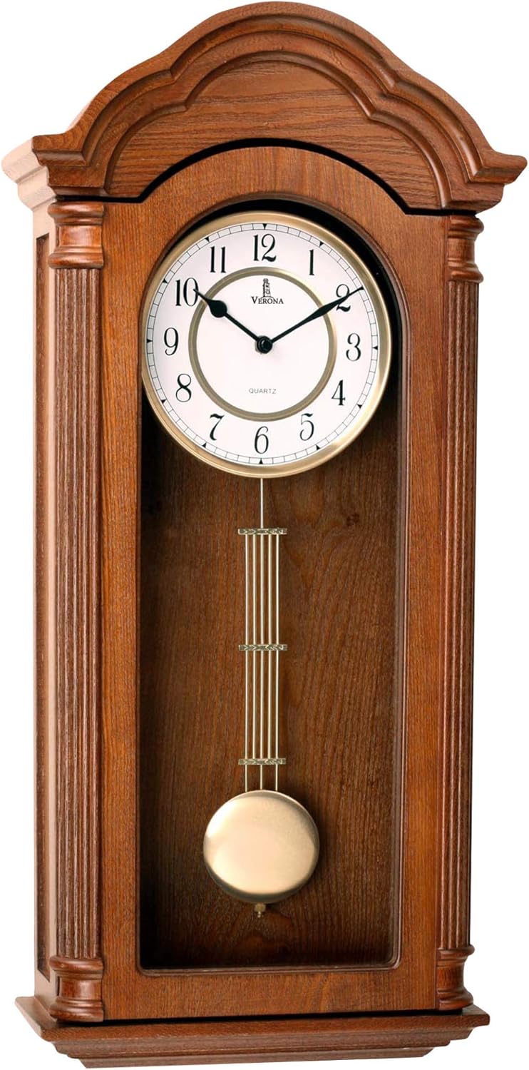 Battery Operated Wood Wall Clock — 26" — Light Wood