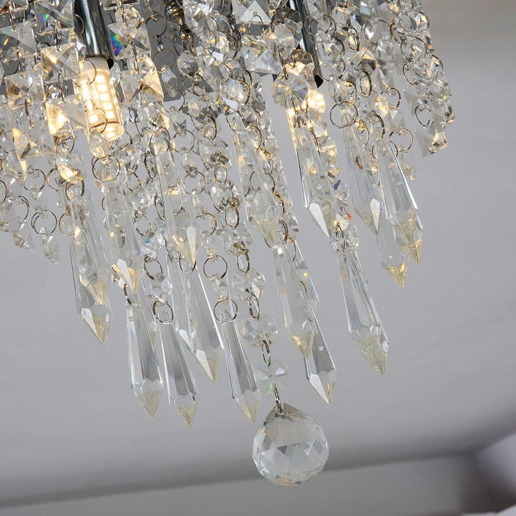 Luxe Metal Chandelier — 10.4" - View 9