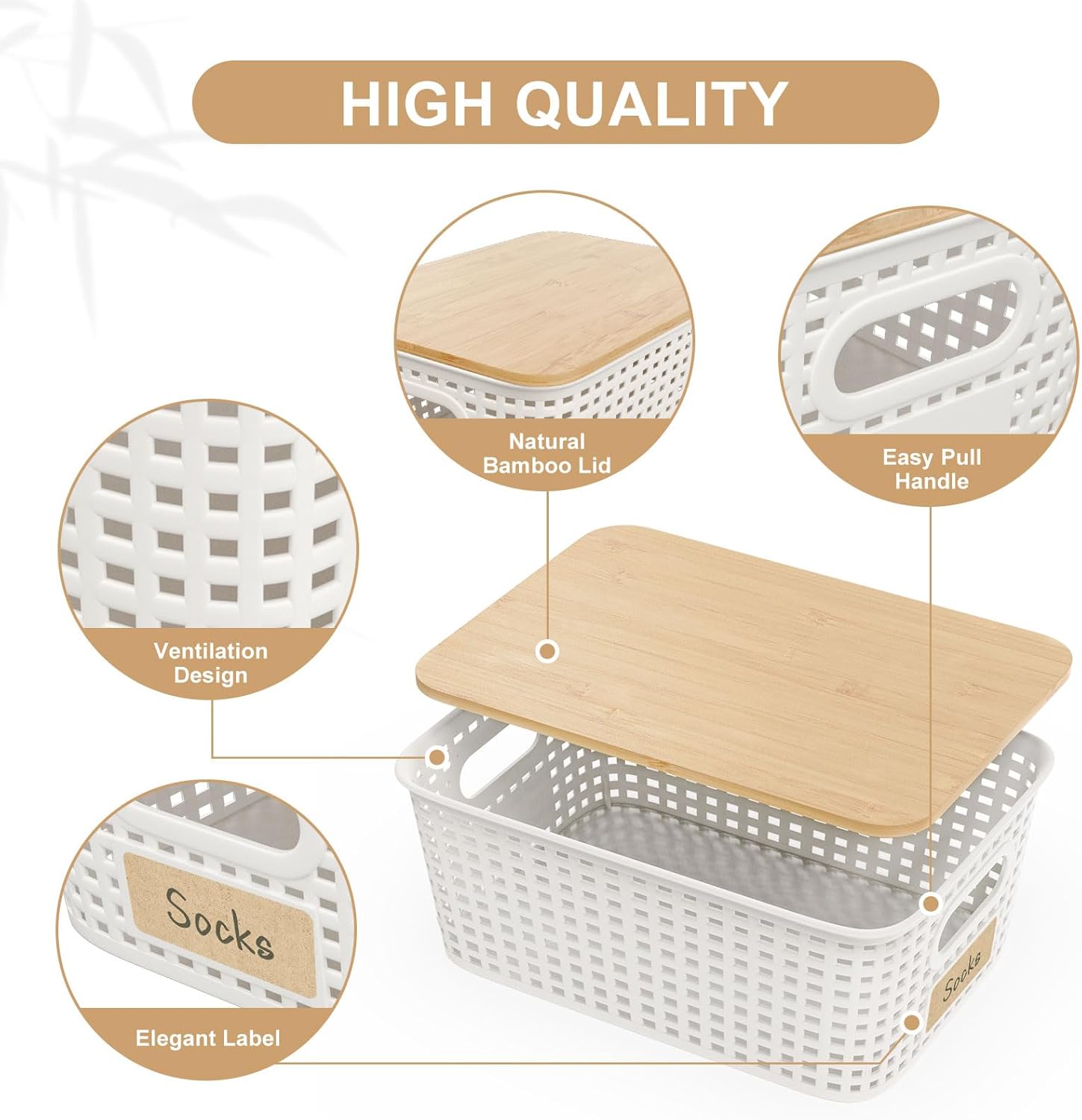 Beige Storage Bin — 10x7 - View 3