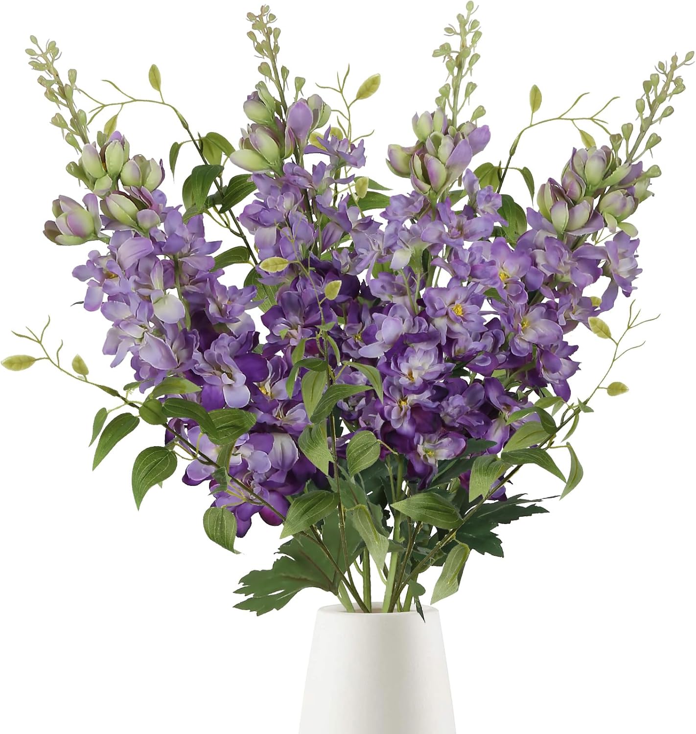 Beige Artificial Flowers — 29.5" — Dark Purple