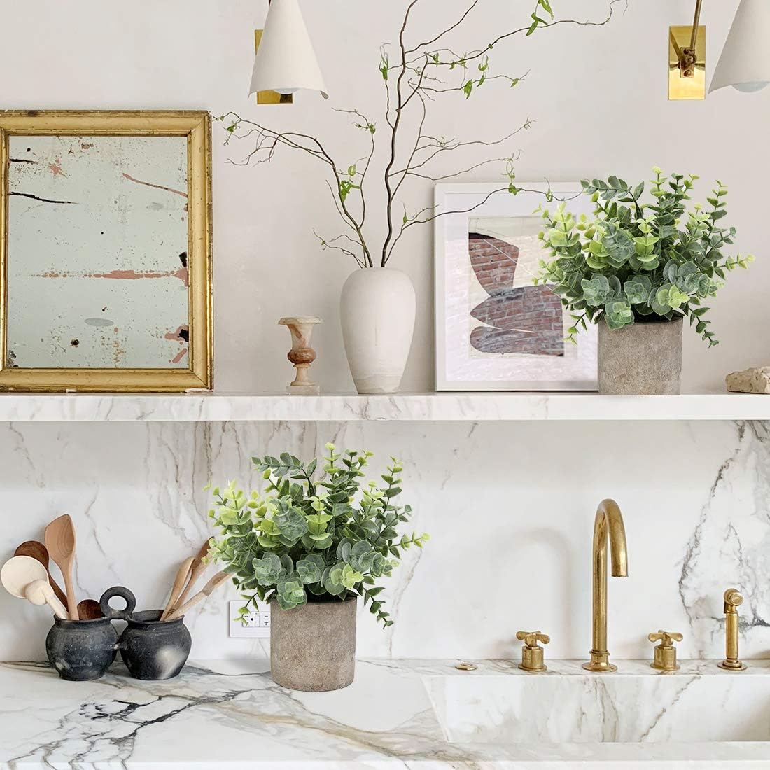 Wood Artificial Plant — 8.3" - View 4