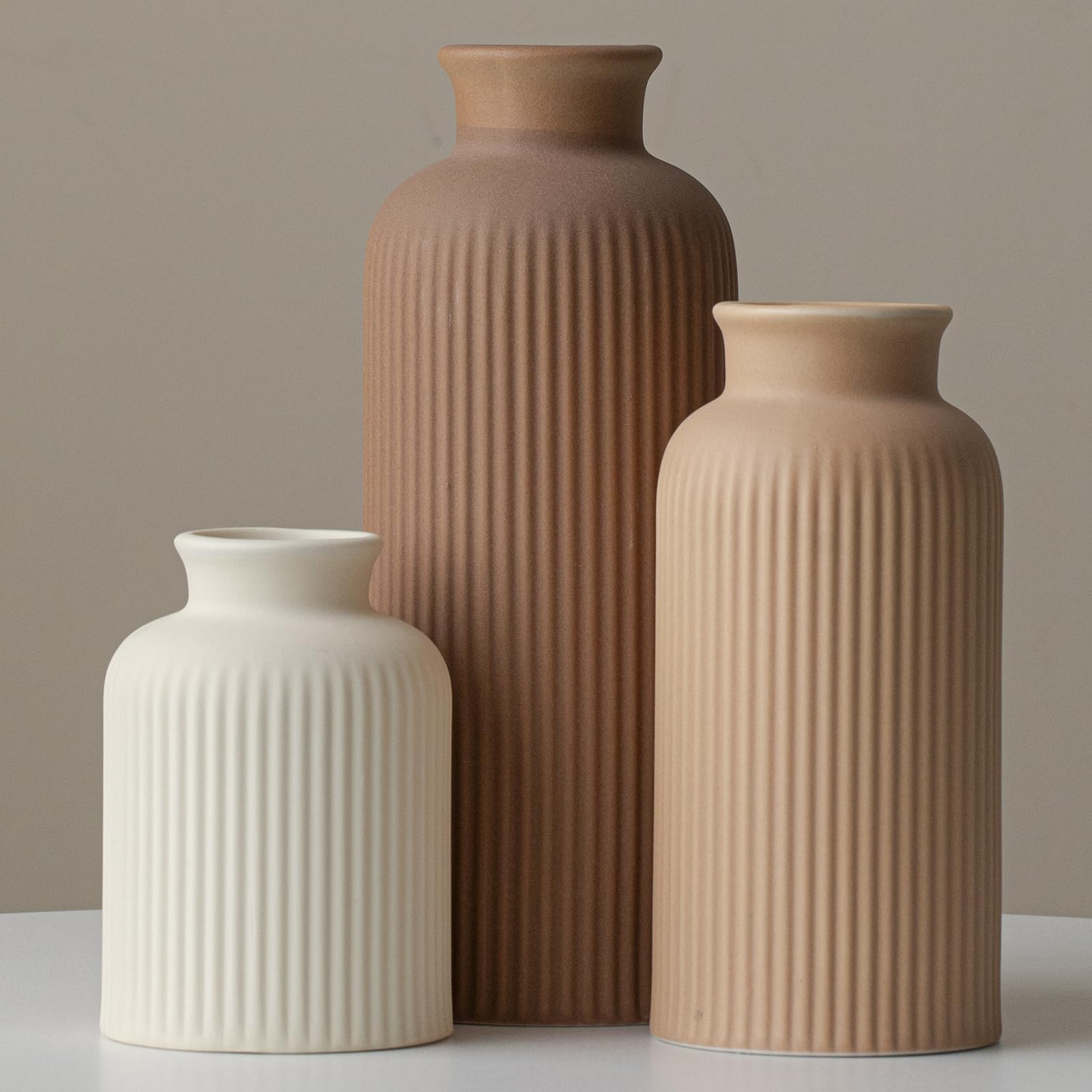 Modern Beige Decorative Vase