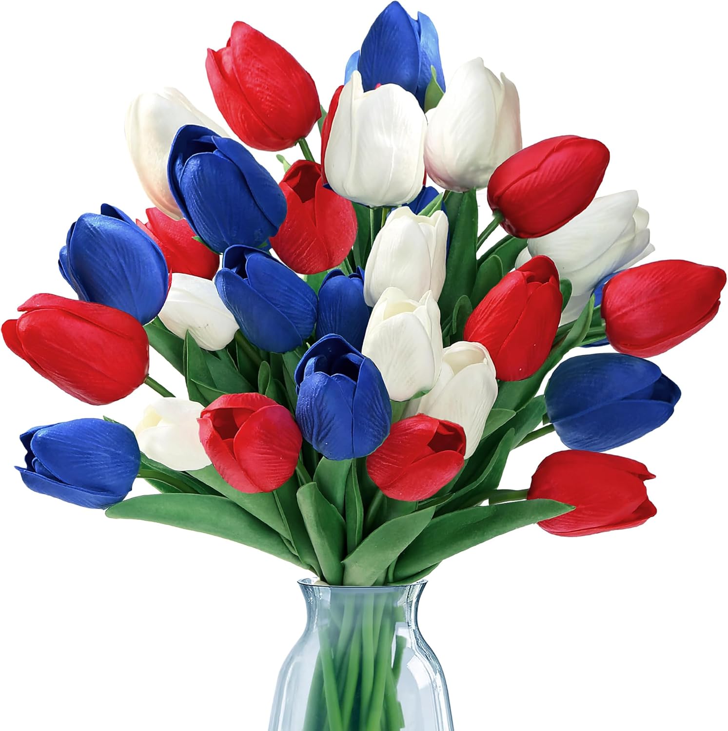 Green Artificial Flowers — 15 Pcs