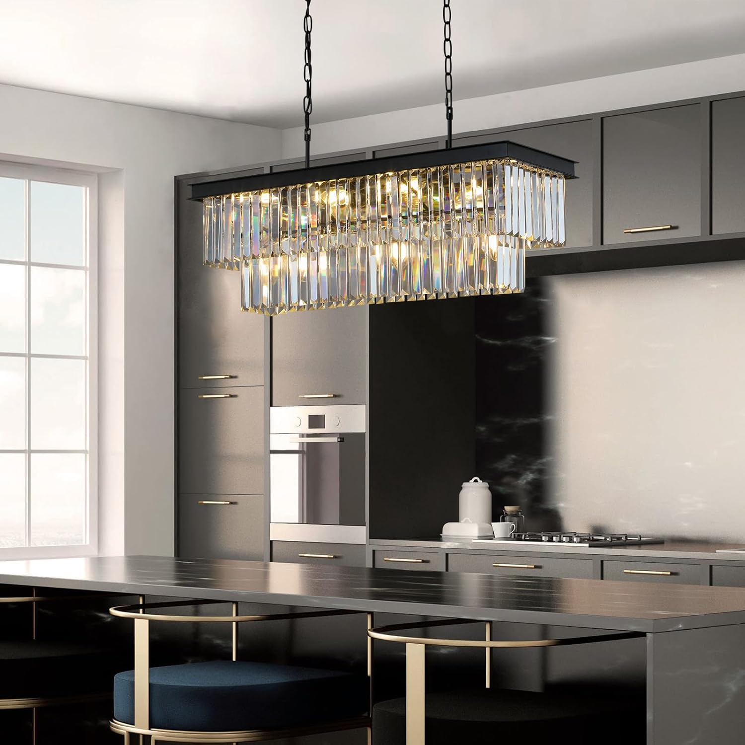 Luxe Black Chandelier — 11-Light - View 5