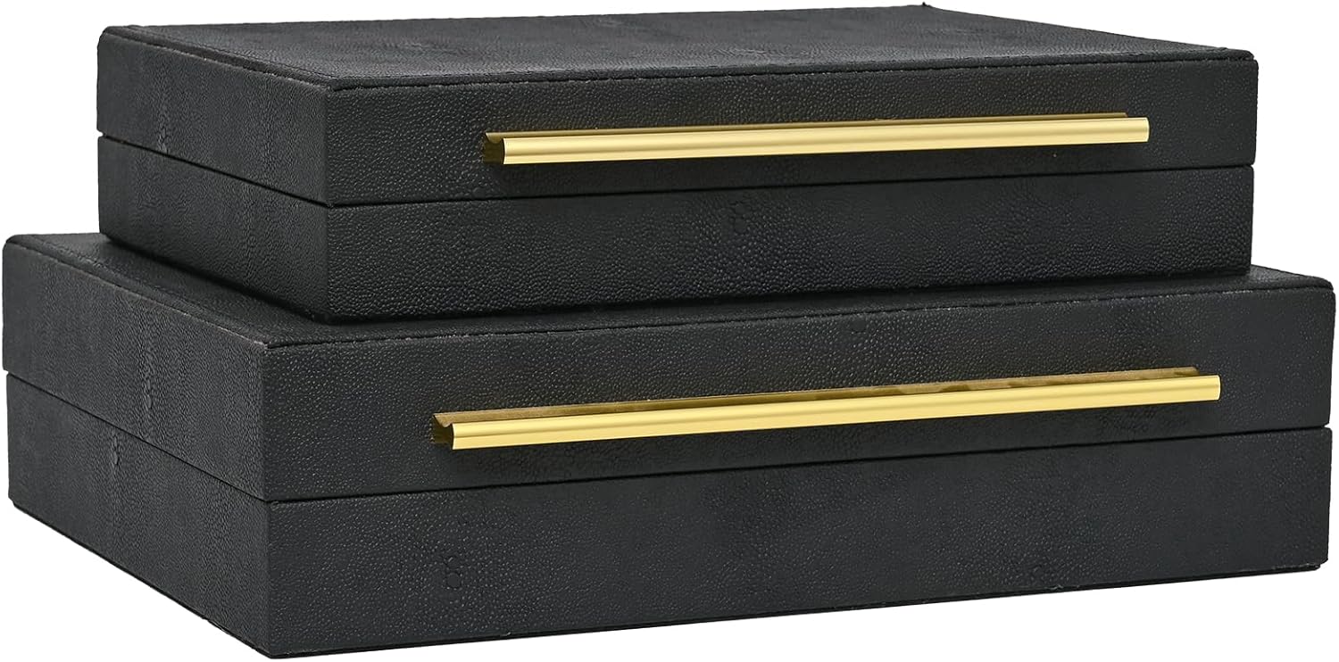 Velvet Luxe Black Storage Basket — Set of 3 — Black
