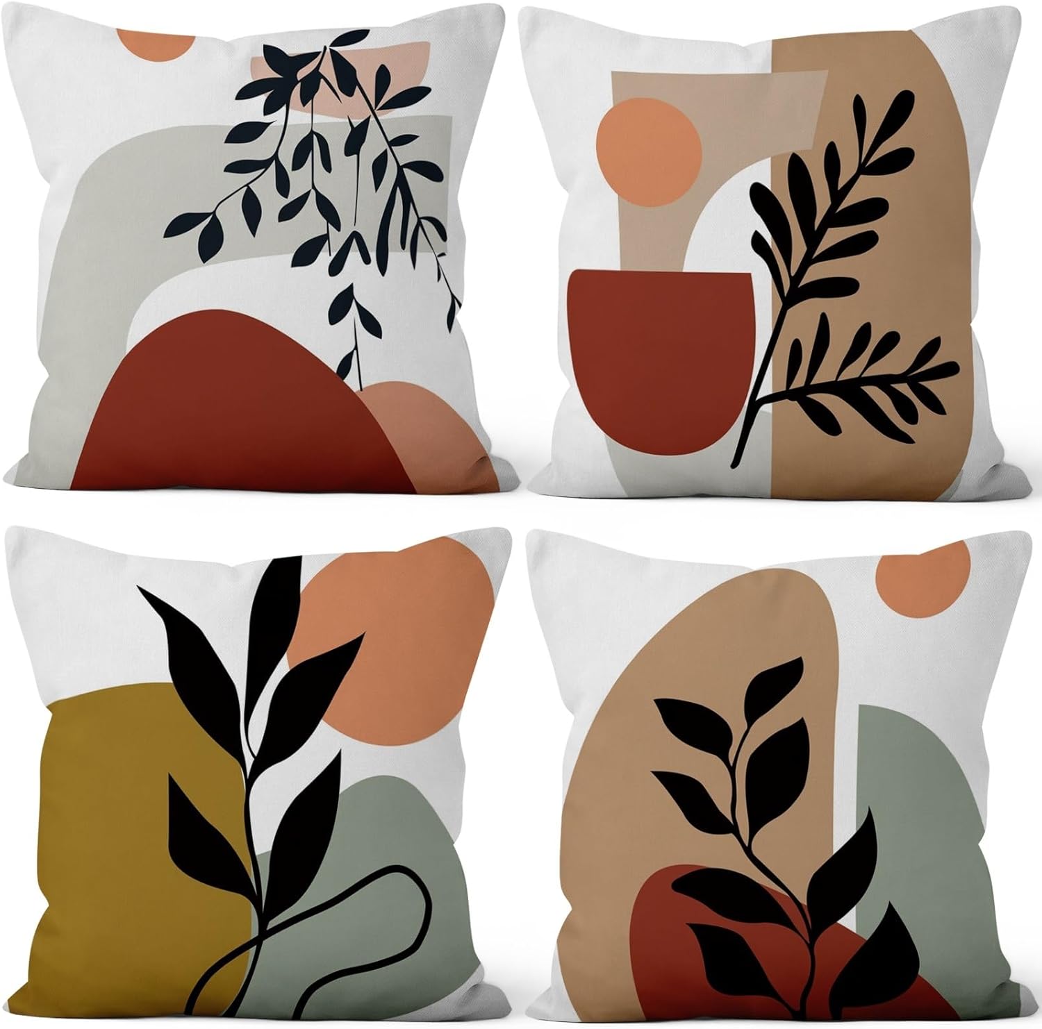 Boho Fabric Throw Pillow Cover — 18" — 26" x 26" (Pack of 4)