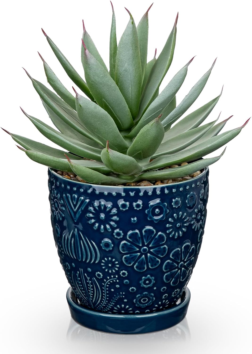 Farmhouse Black Faux Plant — Navy Blue#208