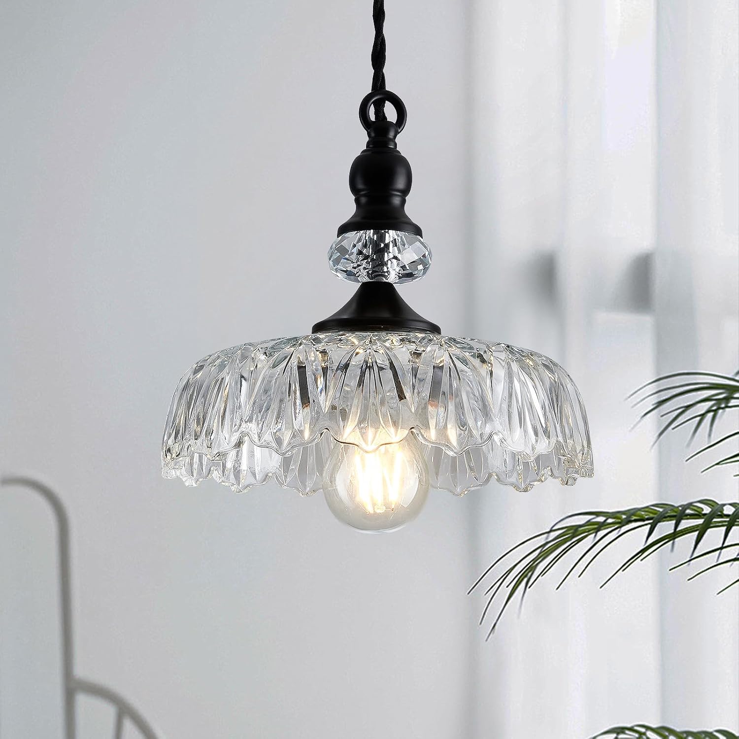 Adjustable Farmhouse Black Chandelier — Black1