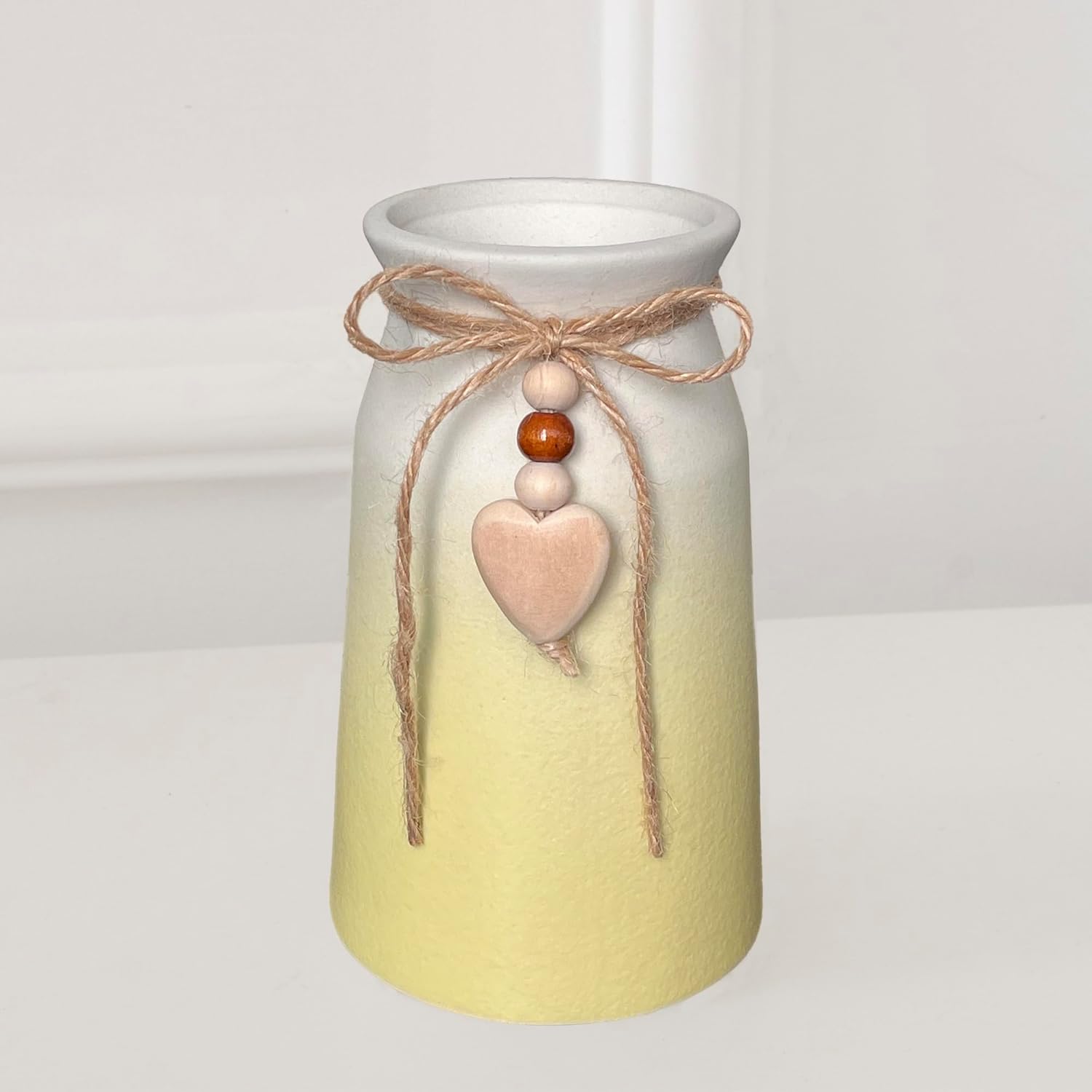 Boho Black Flower Vase — Yellow