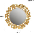 Round Luxe Gold Wall Mirror — 30.5" - View 6
