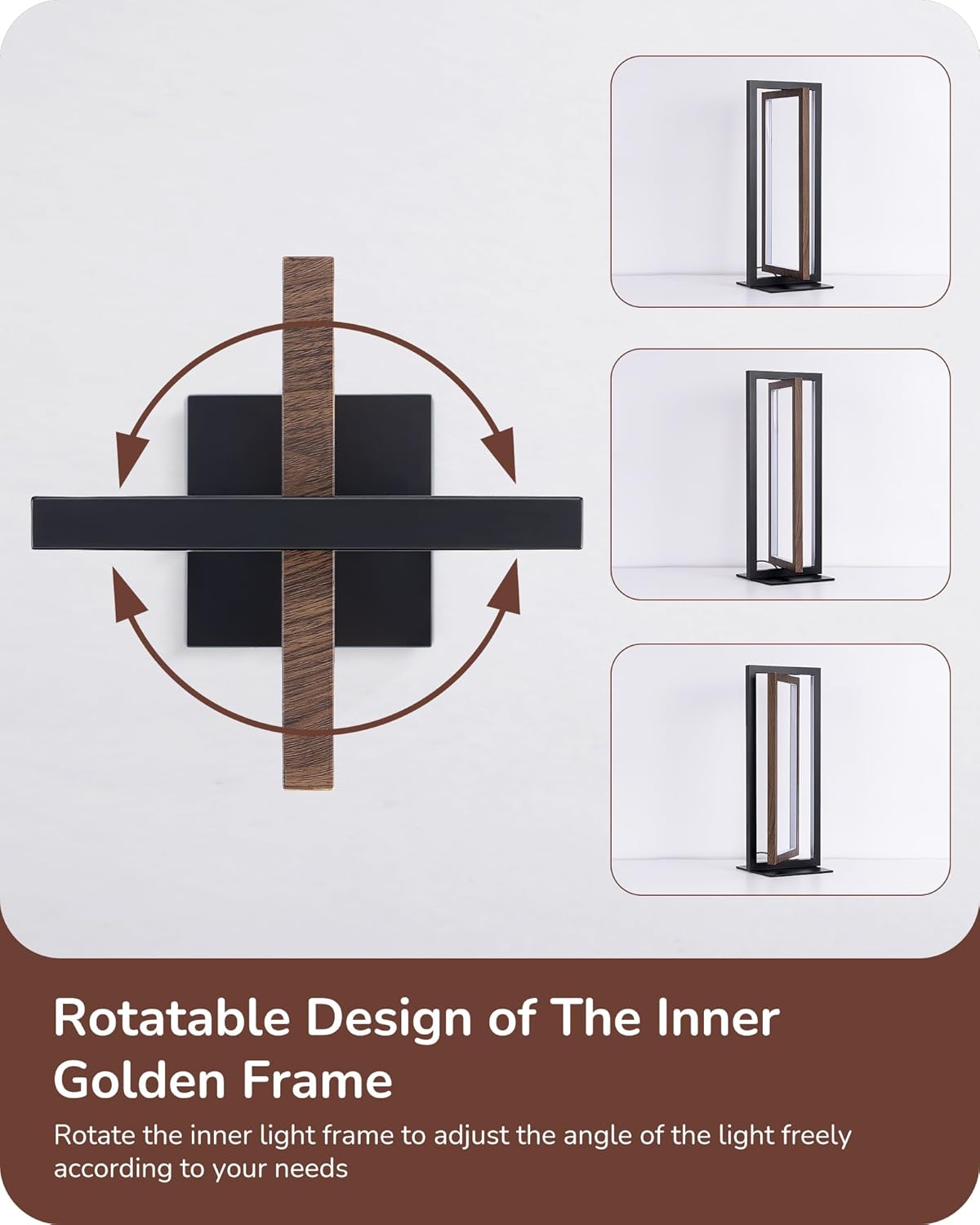 Dimmable Modern Brown Bedside Lamp - View 2