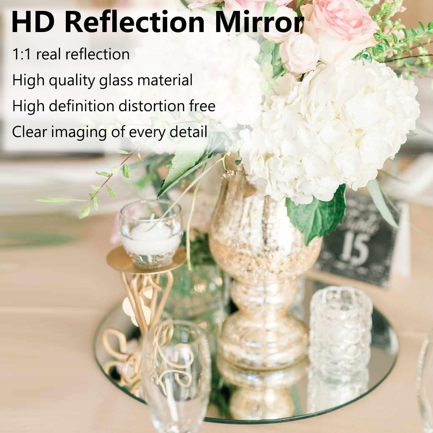 Glass Round Mirror — 7.9" - View 3