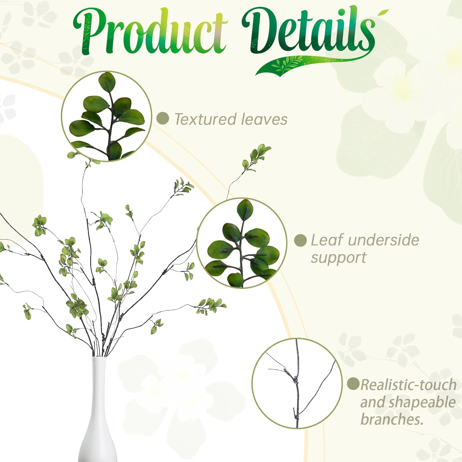 Black Artificial Plant — 38.5" - View 2
