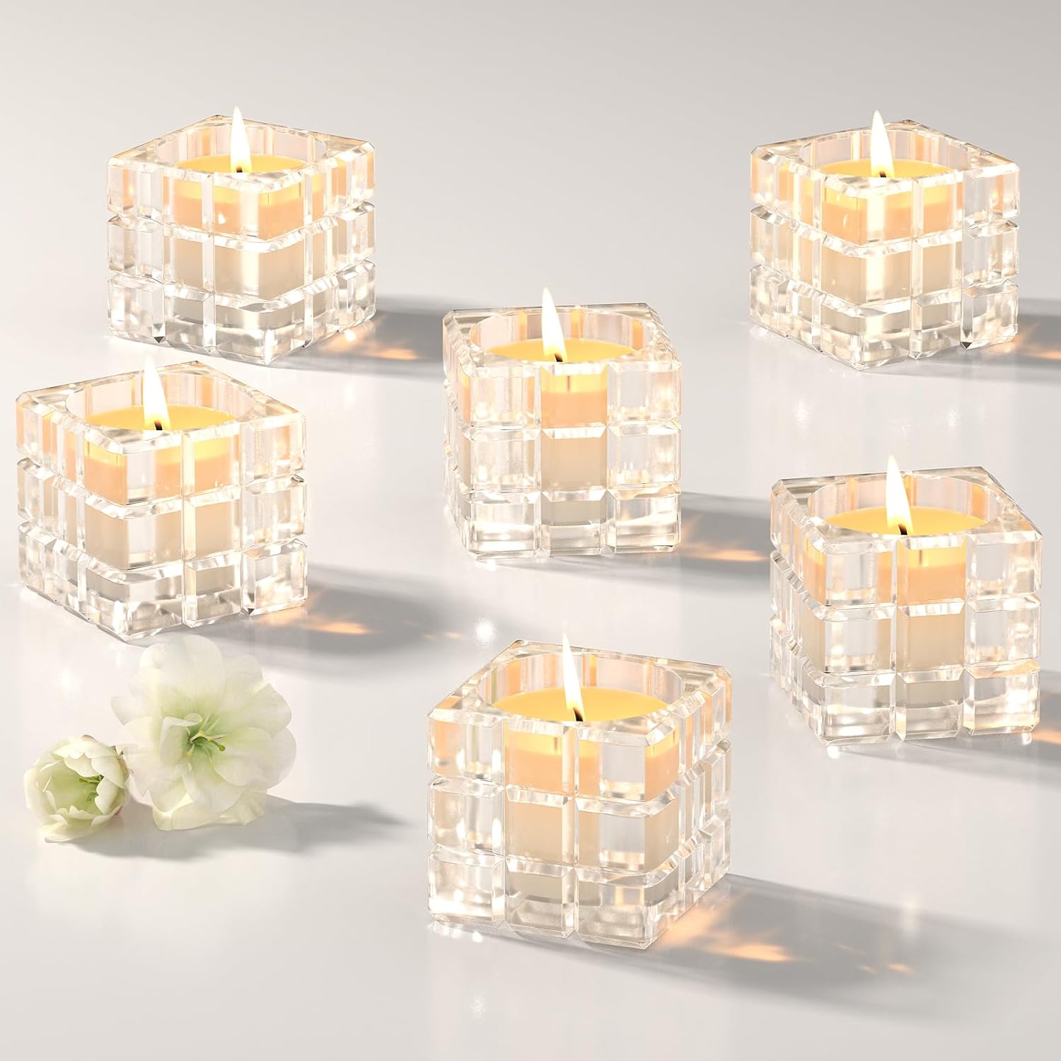 Glass Candle — Set of 3 — Clear