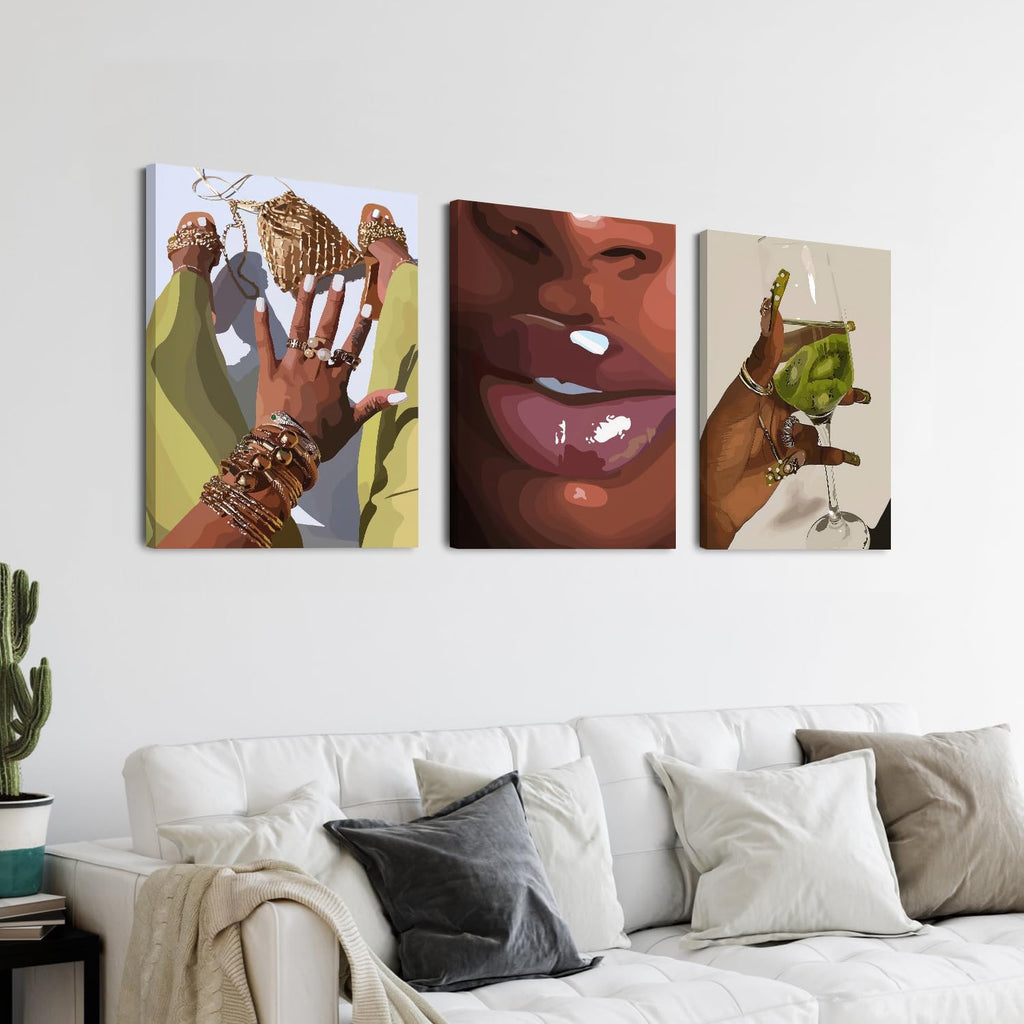 Framed Green Canvas Wall Art — 12" - View 4