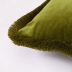 Velvet Boho Beige Throw Pillow Cover — 26" - View 3