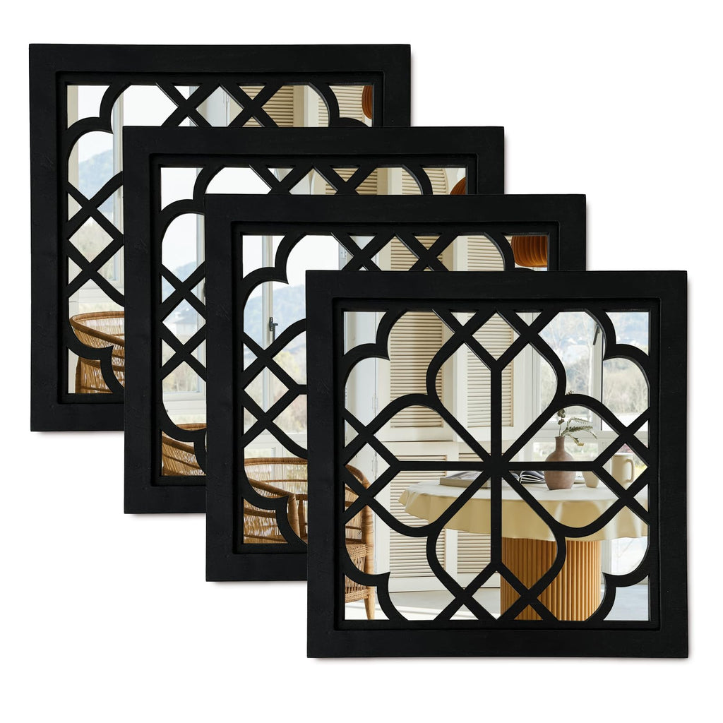 Framed Farmhouse Black Wall Mirror