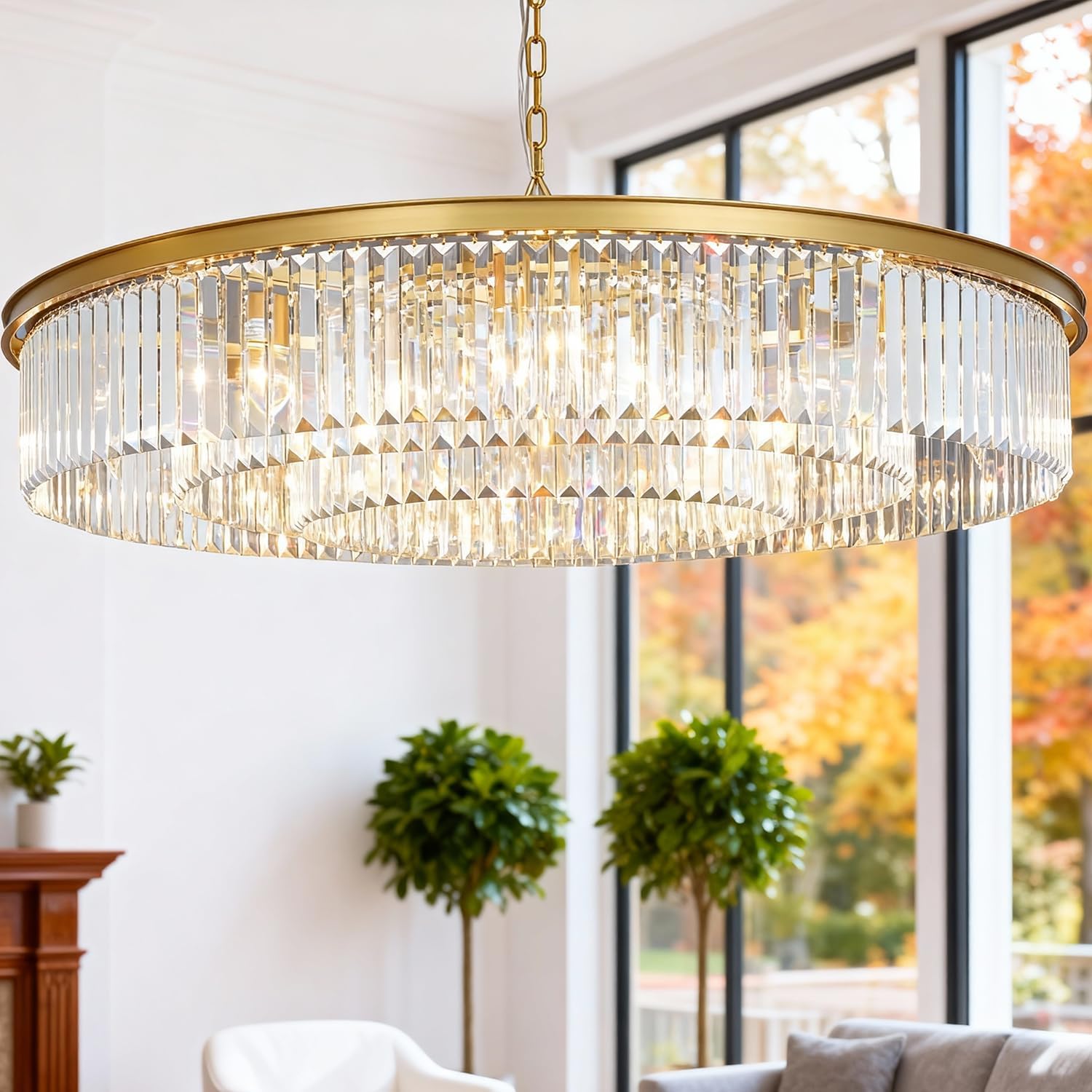 Luxe Black Chandelier — 22" — D43"