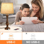 Dimmable Beige Bedside Lamp — Set of 2 - View 7