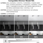 Dimmable Luxe Black Pendant Light — 2-Light - View 4