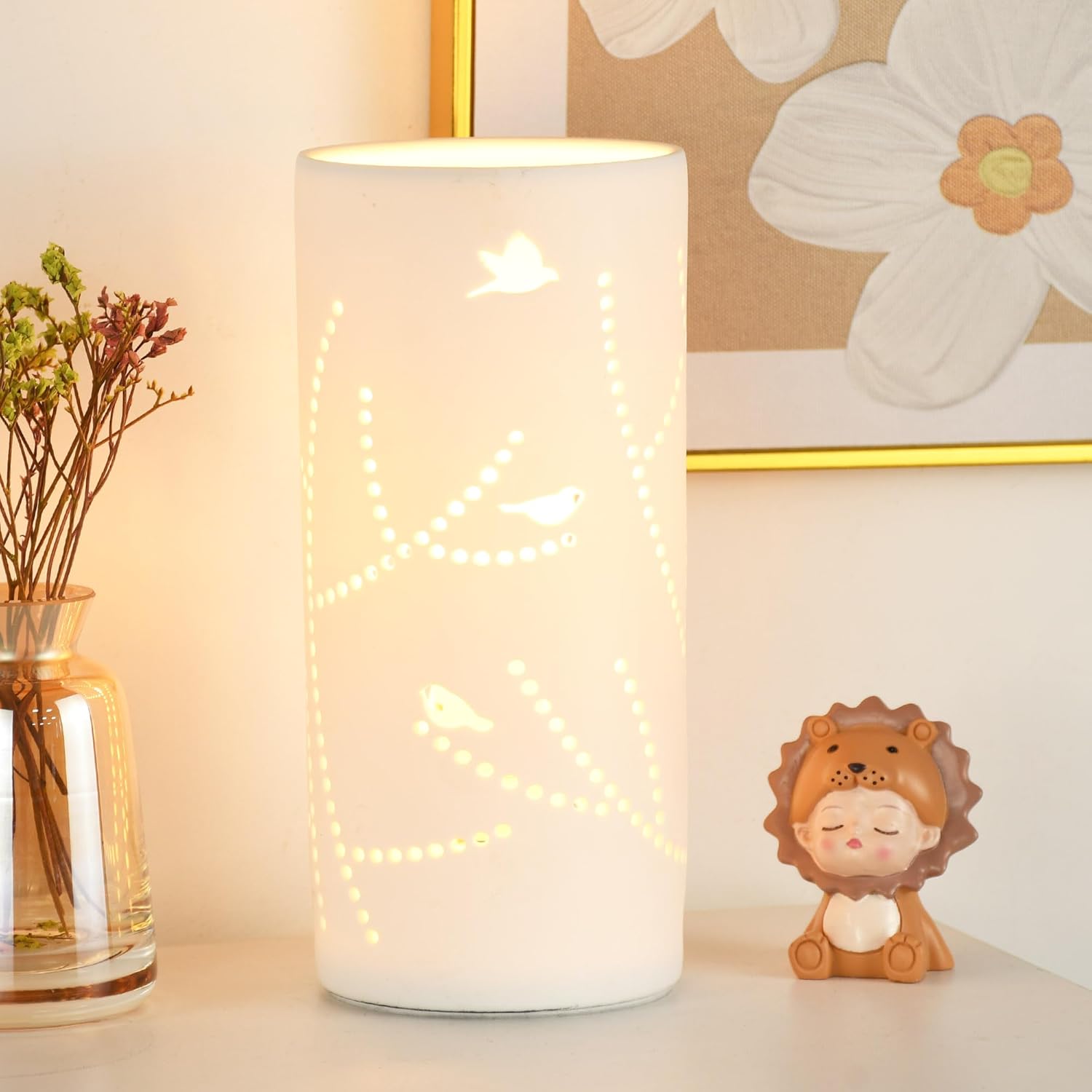 Modern White Table Lamp - View 3
