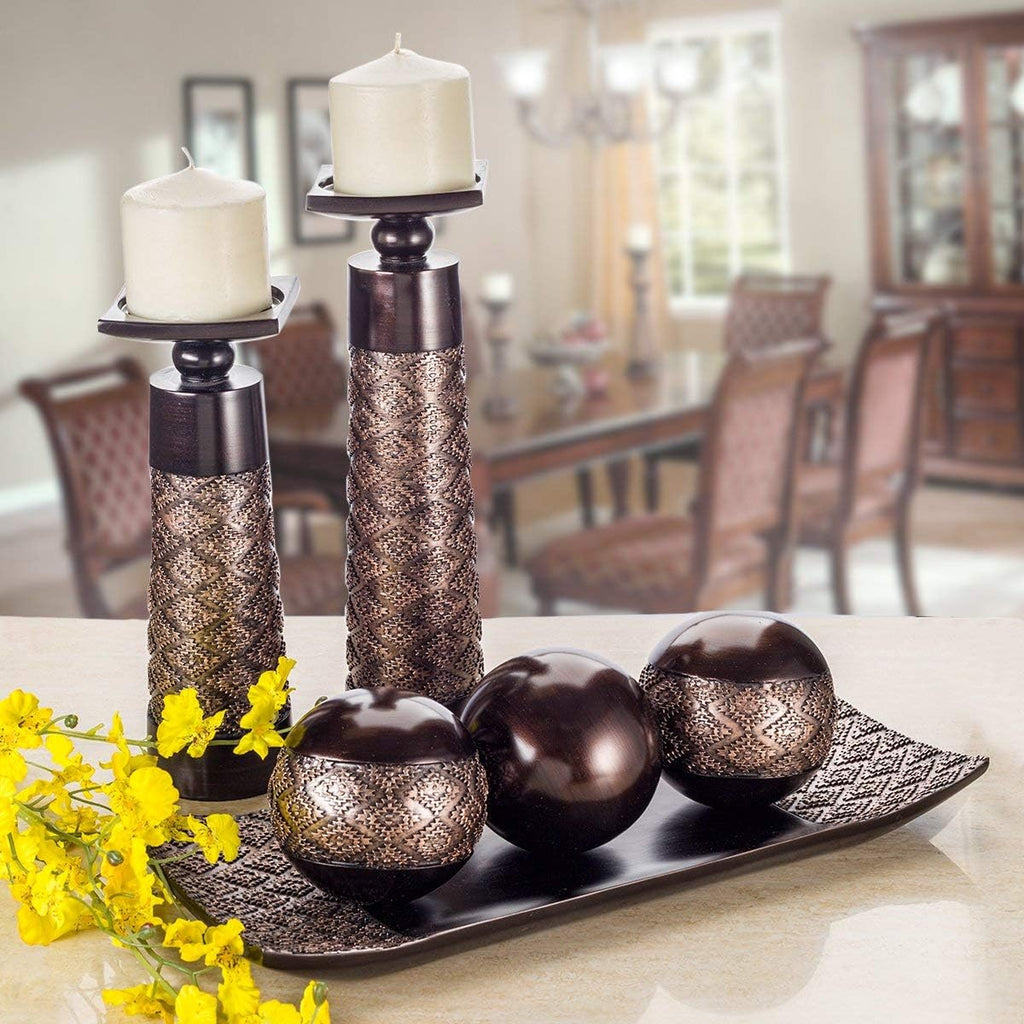 Brown Pillar Candle — Set of 2 - View 8