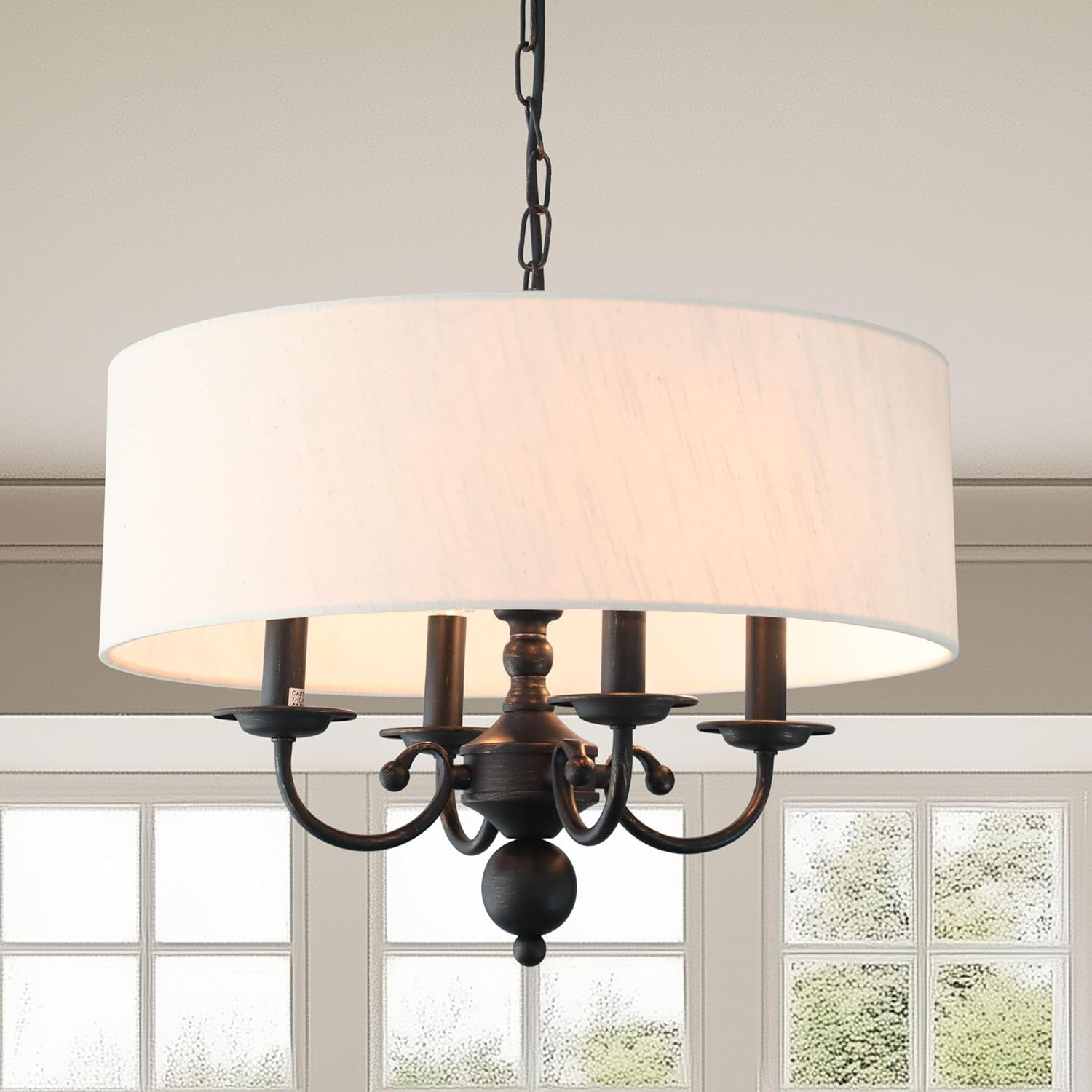 Adjustable Beige Chandelier — 4-Light — ZR320-4B-Beige