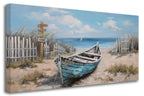 Framed Blue Canvas Wall Art — 48"
