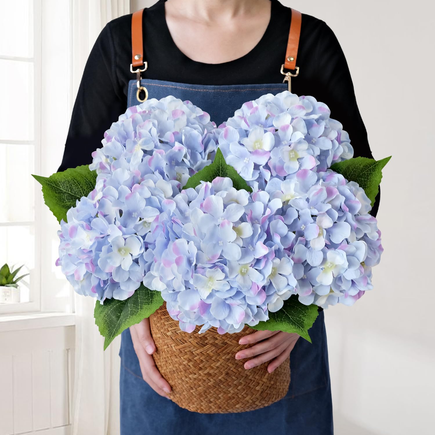 Beige Artificial Plant — 20" — Taro Purple