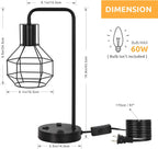 USB Farmhouse Metal Desk Lamp - View 2