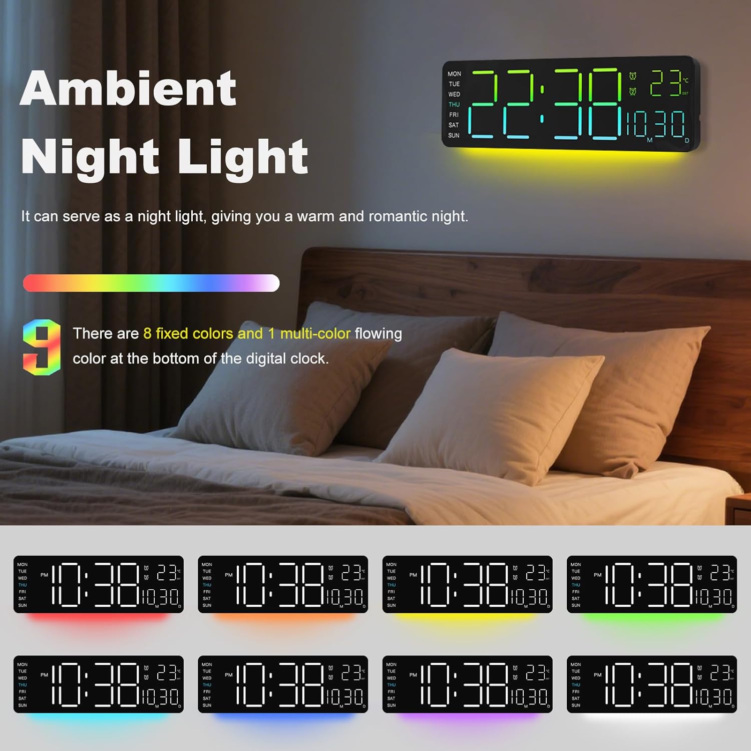 RGB Wall Clock — 13" - View 3