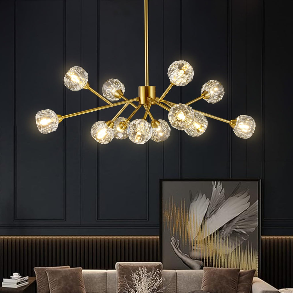 Luxe Black Chandelier — 36"