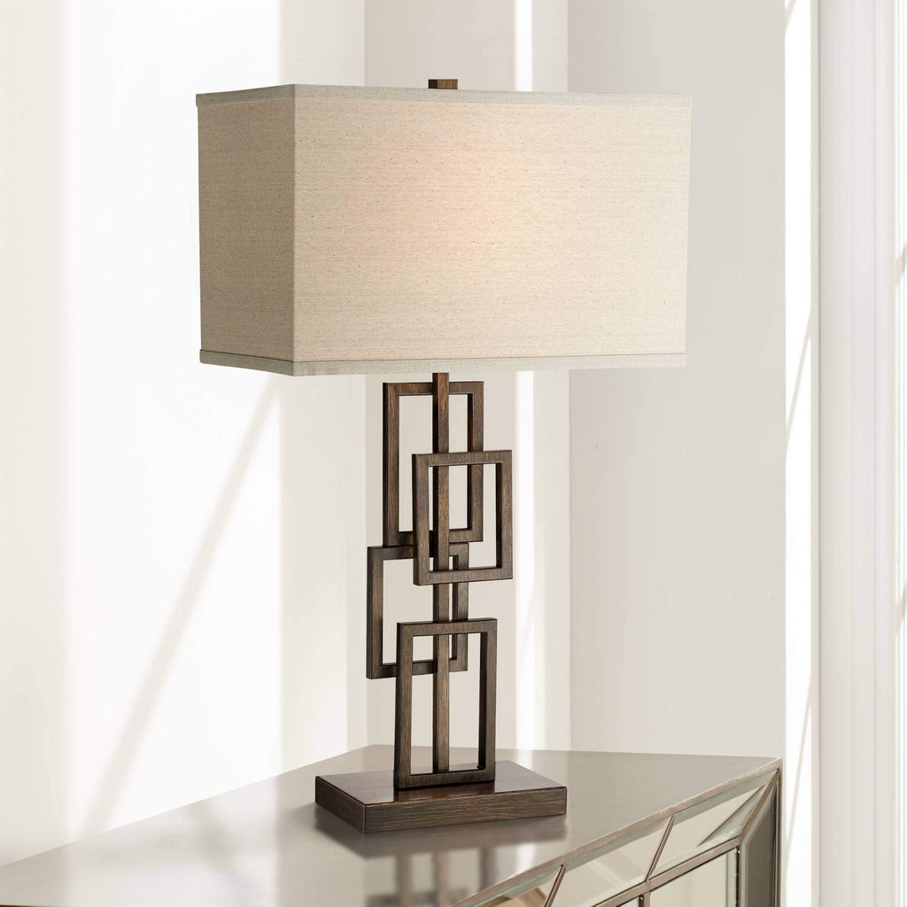 Linen Modern Gold Table Lamp — 2"