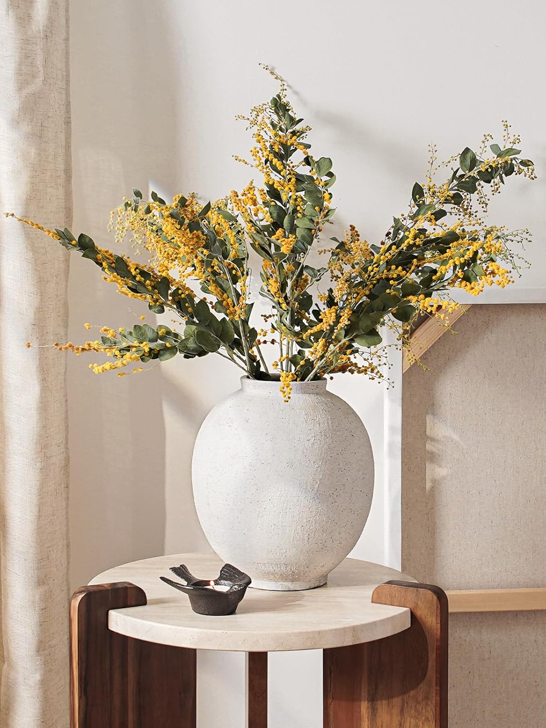 Farmhouse Beige Flower Vase — 8" - View 3