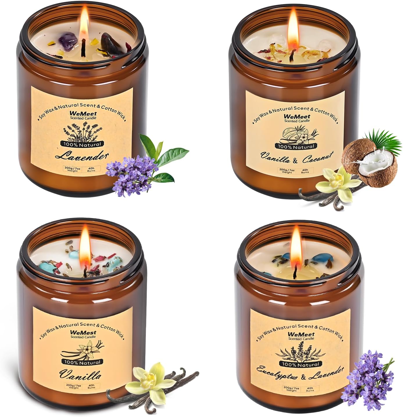 Luxe Purple Scented Candle — 4 Pack