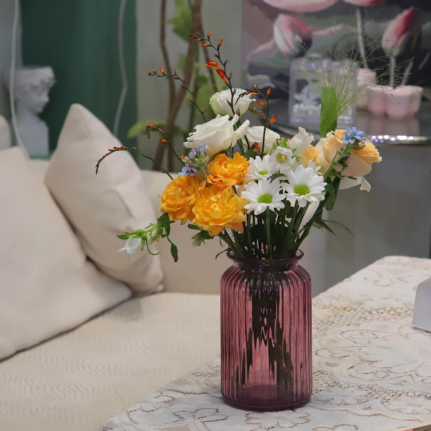Modern Black Flower Vase - View 3