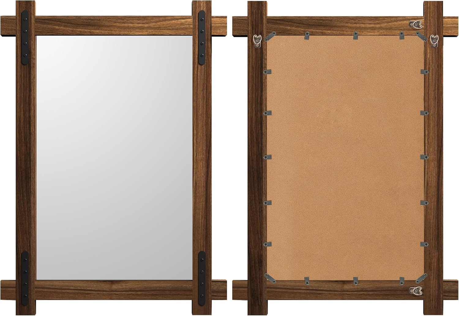 Round Farmhouse Black Wall Mirror — 32" - View 3
