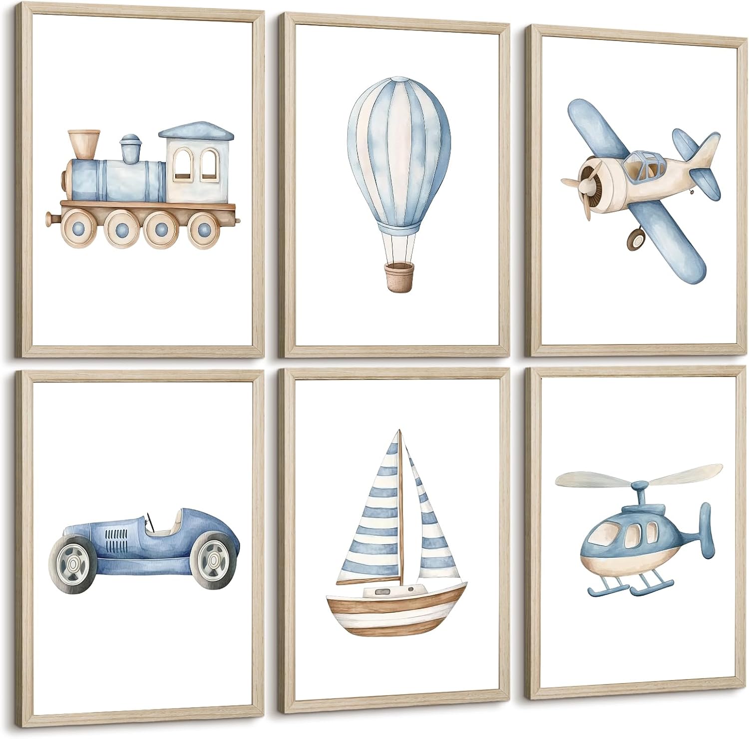 Unframed Blue Wall Decor — 10" — 12x16 Inch Framed