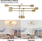 Luxe Black Chandelier — 6-Light - View 3