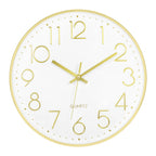 Battery Operated Luxe Beige Wall Clock — 14"