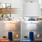 Boho Beige Nightstand Lamp — 23.5" - View 6
