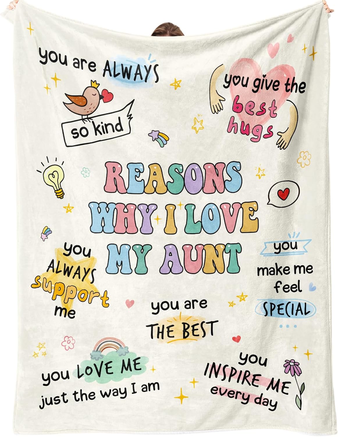 Fabric Throw Pillow — 60" — Aunt