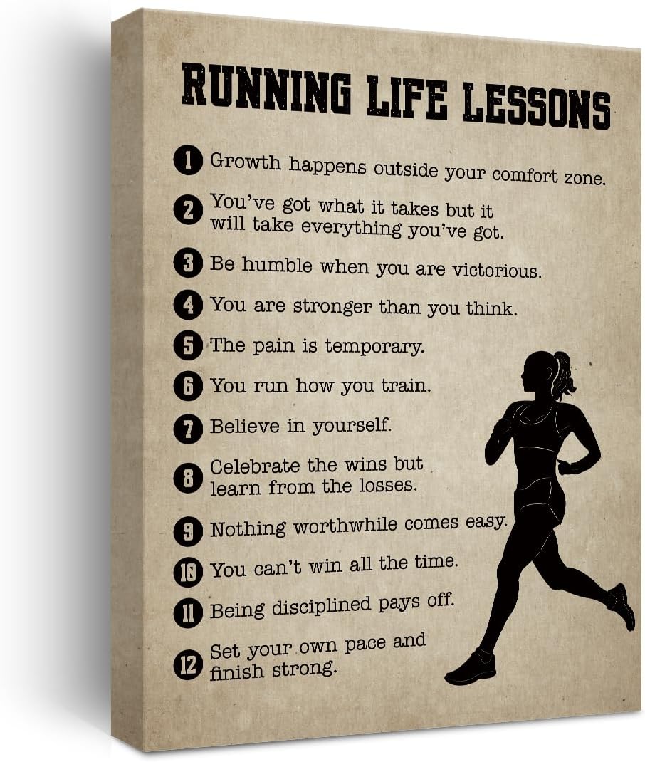 Framed Metal Canvas Wall Art — Running02