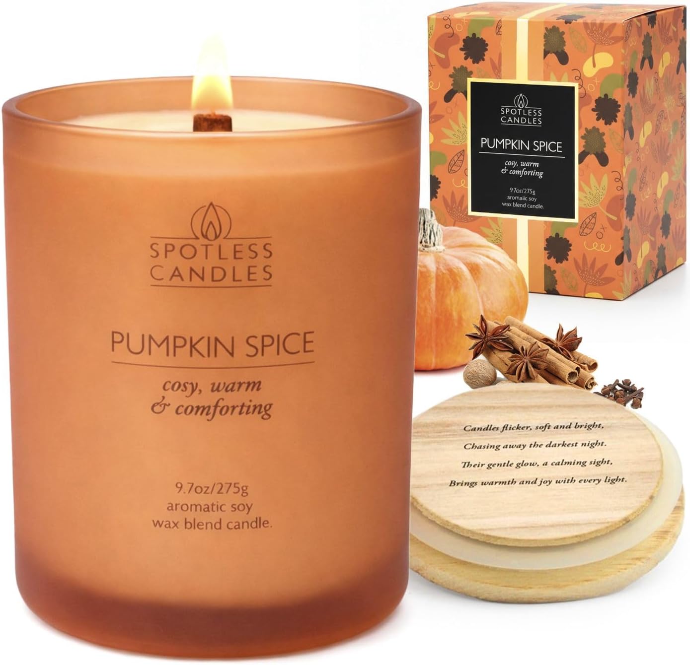 Black Candle Set — 2x8 — PumpkinSpice 9.7