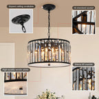 Luxe Glass Chandelier — 16" - View 8